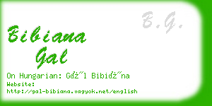 bibiana gal business card